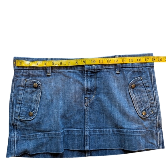 Citizens of Humanity Denim Micro Mini Skirt Y2K Vintage Women 32 Low Rise Blue - Picture 15 of 16